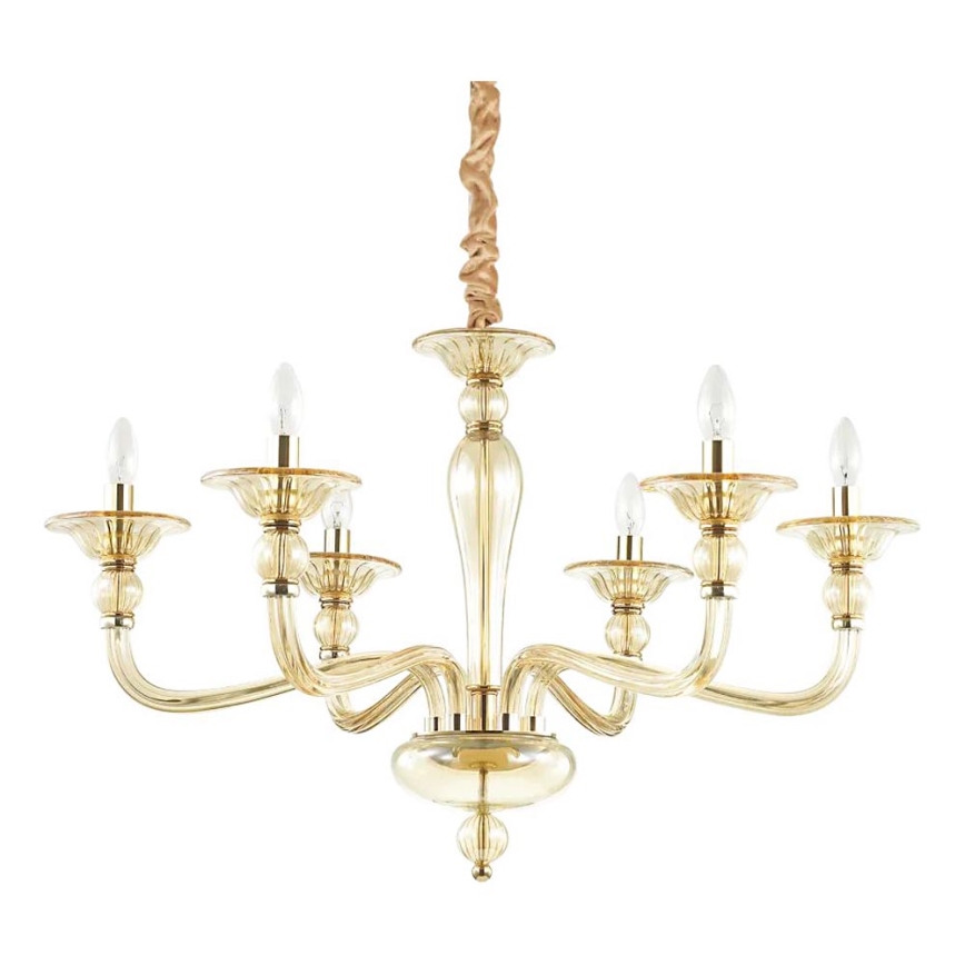 Ideal Lux - Люстра на цепи DANIELI 6xE14/40W/230V диаметр 85 см латунь