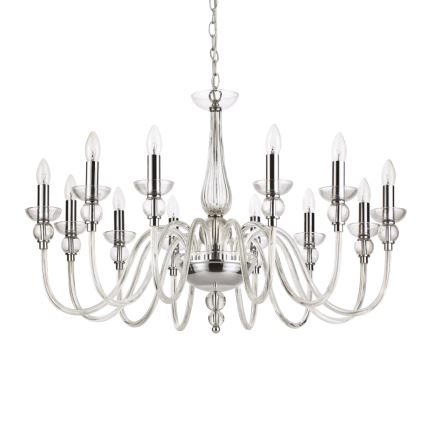 Ideal Lux - Люстра на цепи DOGE 12xE14/40W/230V диаметр 91 см блестящий хром