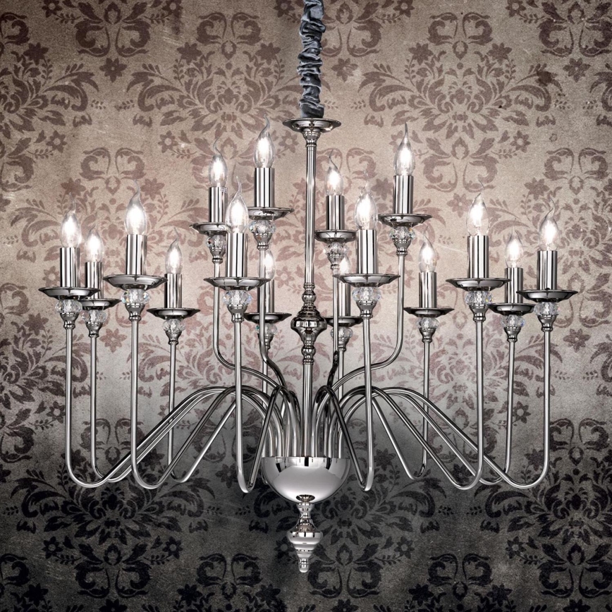 Ideal Lux - Люстра на ланцюгу ARTU 16xE14/40W/230V діаметр 90 см глянцевий хром