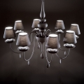 Ideal Lux - Люстра на ланцюгу BLANCHE 8xE14/40W/230V діаметр 92 см чорний