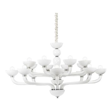 Ideal Lux - Люстра на ланцюгу CASANOVA 16xE14/40W/230V діаметр 120 см білий