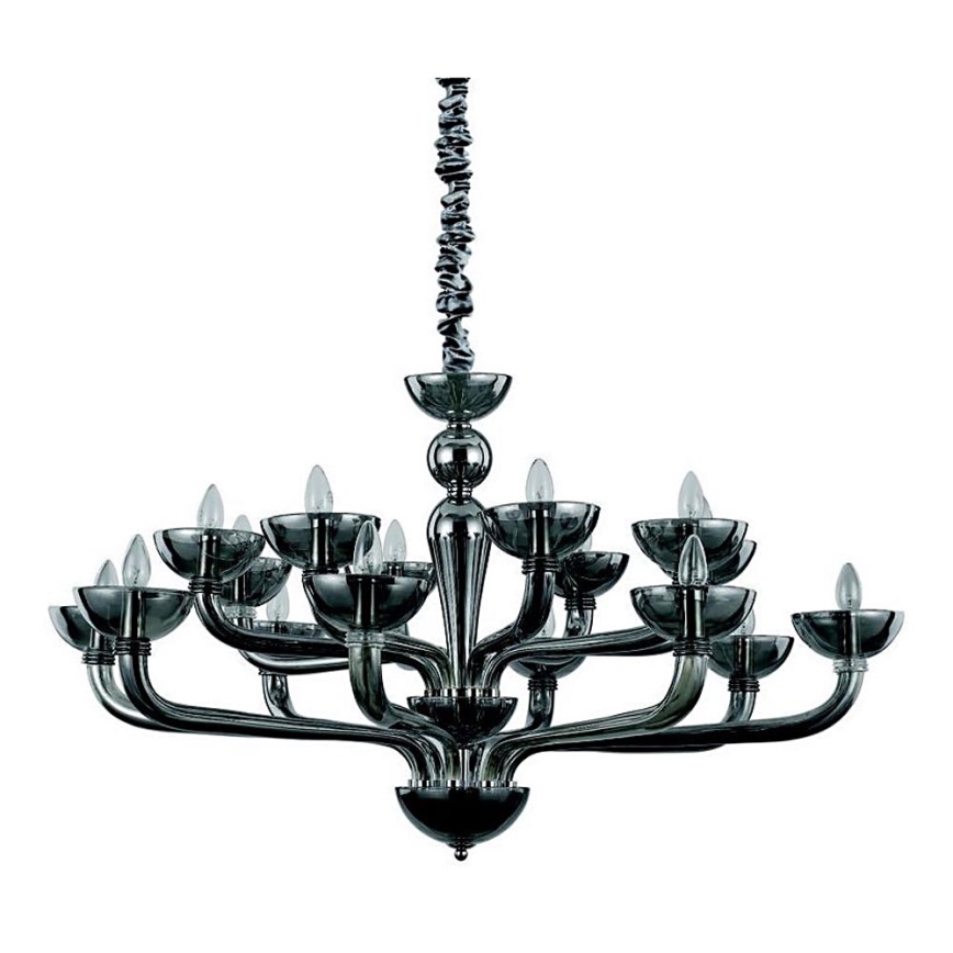 Ideal Lux - Люстра на ланцюгу CASANOVA 16xE14/40W/230V діаметр 120 см сірий