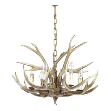 Ideal Lux - Люстра на ланцюгу CHALET 6xE14/40W/230V роги
