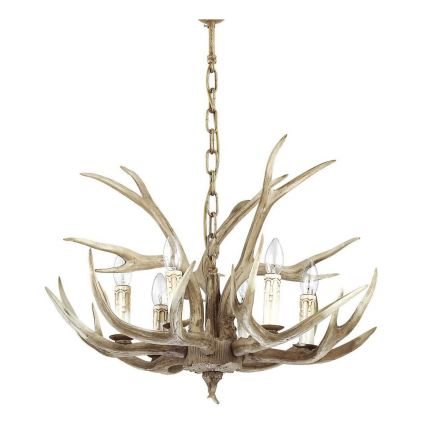 Ideal Lux - Люстра на ланцюгу CHALET 6xE14/40W/230V роги