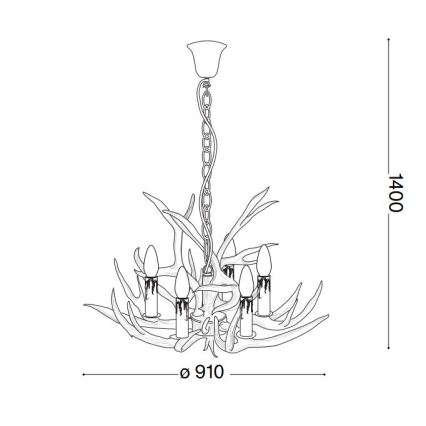 Ideal Lux - Люстра на ланцюгу CHALET 8xE14/40W/230V