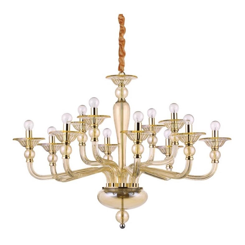 Ideal Lux - Люстра на ланцюгу DANIELI 12xE14/40W/230V діаметр 94 см латунь