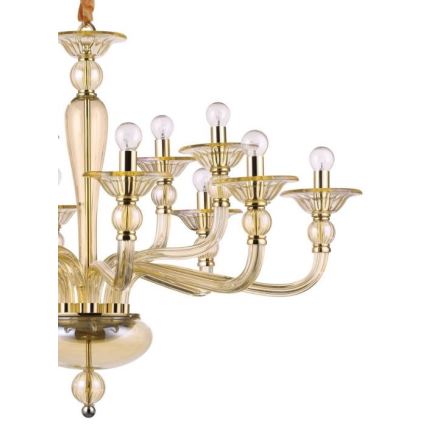 Ideal Lux - Люстра на ланцюгу DANIELI 12xE14/40W/230V діаметр 94 см латунь