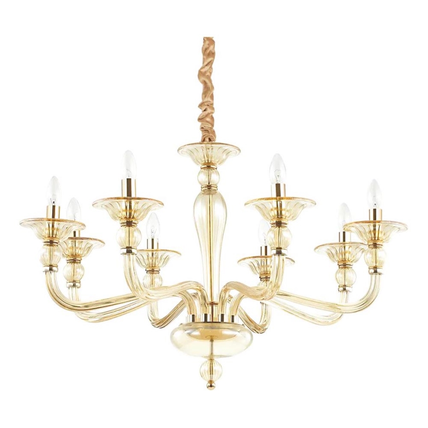 Ideal Lux - Люстра на ланцюгу DANIELI 8xE14/40W/230V діаметр 85 см латунь