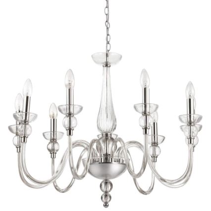 Ideal Lux - Люстра на ланцюгу DOGE 9xE14/40W/230V діаметр 75 см глянцевий хром