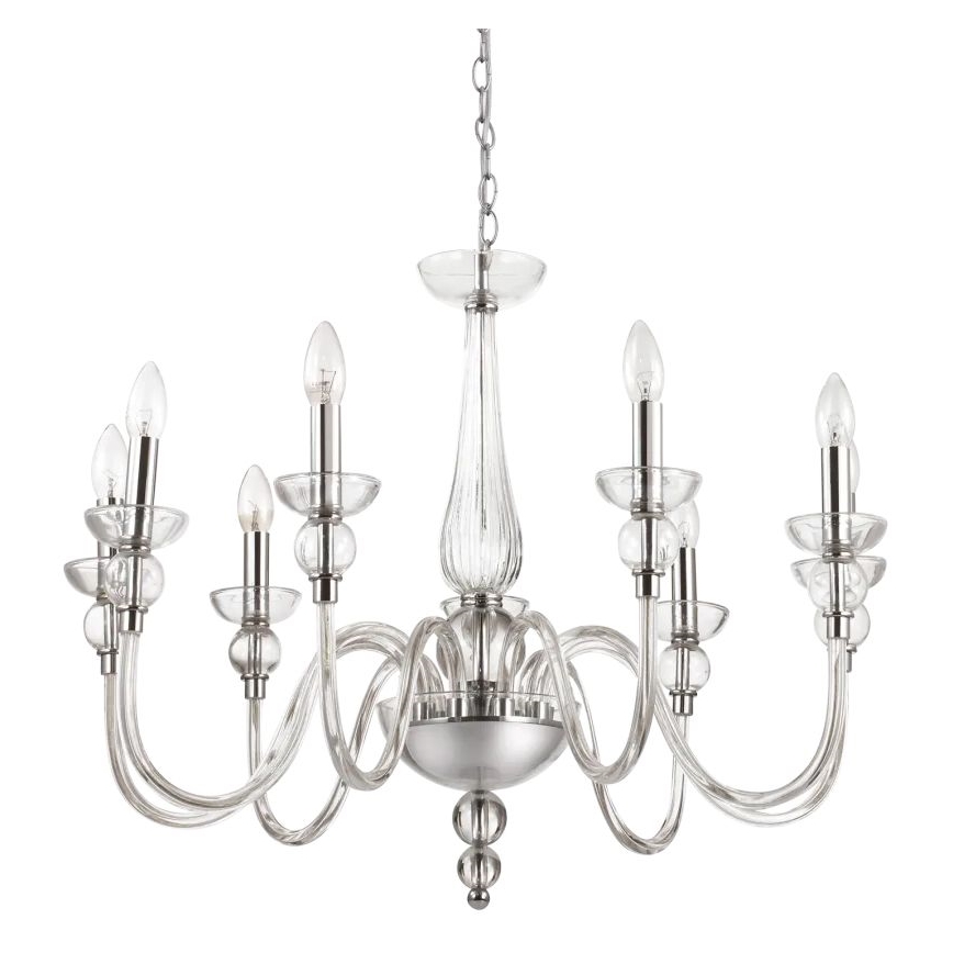 Ideal Lux - Люстра на ланцюгу DOGE 9xE14/40W/230V діаметр 75 см глянцевий хром