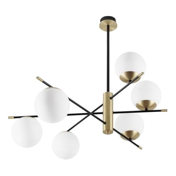 Ideal Lux - Люстра на штанге GOURMET 6xE14/28W/230V диаметр 100 см золотистый