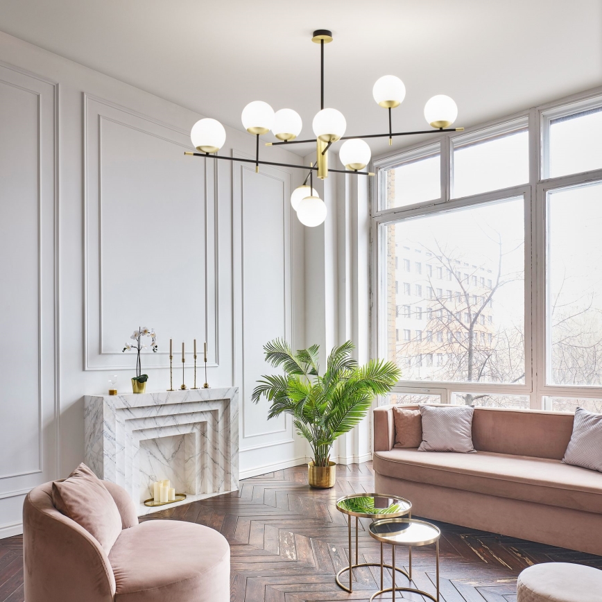 Ideal Lux - Люстра на штанзі GOURMET 9xE14/28W/230V діаметр 131,5 см золотий