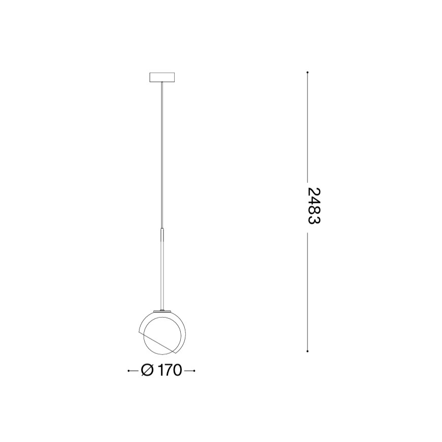 Ideal Lux - Люстра на тросе BLOOM 1xE27/42W/230V Ø 17 см золотистый/дымчато-бежевый