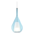 Ideal Lux - Люстра на тросе KALIQUE 1xE27/42W/230V диаметр 18 см дымчато-синий