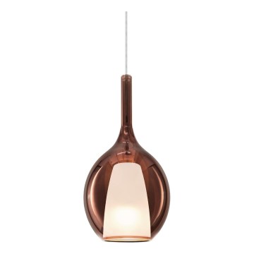 Ideal Lux - Люстра на тросе KALIQUE 1xE27/42W/230V Ø 18 см дымчатая медная