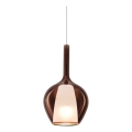 Ideal Lux - Люстра на тросе KALIQUE 1xE27/42W/230V Ø 18 см дымчато-медная
