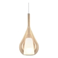 Ideal Lux - Люстра на тросі KALIQUE 1xE27/42W/230V діам. 18 см димчасто-бежева