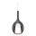 Ideal Lux - Люстра на тросі KALIQUE 1xE27/42W/230V діаметр 18 см димчасто-чорний