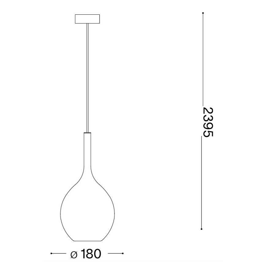 Ideal Lux - Люстра на тросі KALIQUE, 1xE27/42W/230V, Ø 18 см, димчасто-бежева