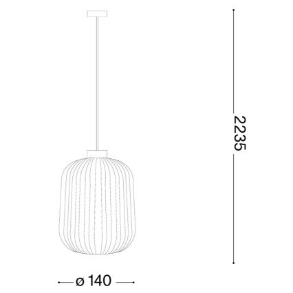 Ideal Lux - Люстра на тросі MINT 1xE27/60W/230V діам. 14 см зелена