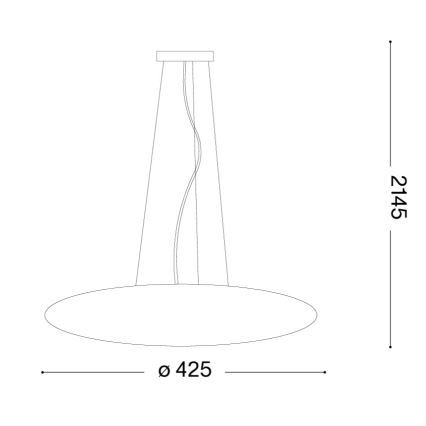 Ideal Lux - Люстра на тросі SMARTIES 3xE27/42W/230V діаметр 42,5 см біла