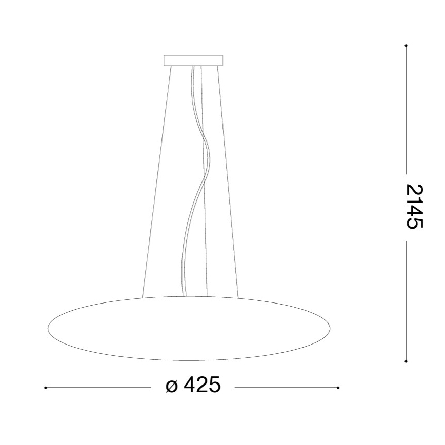Ideal Lux - Люстра на тросі SMARTIES 3xE27/42W/230V діаметр 42,5 см біла