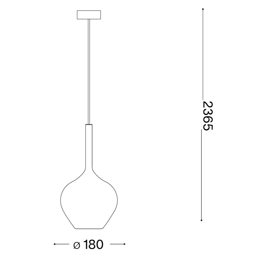 Ideal Lux - Люстра на кабелі KALIQUE 1xE27/42W/230V діам. 18 см, димчасто-бежева