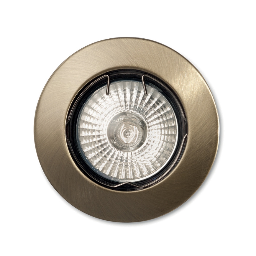 Ideal Lux - комплект 3 шт. вбудованих стельових світильників JAZZ, 1xGU10/50W/230V, діаметр 7,7 см, бронзовий