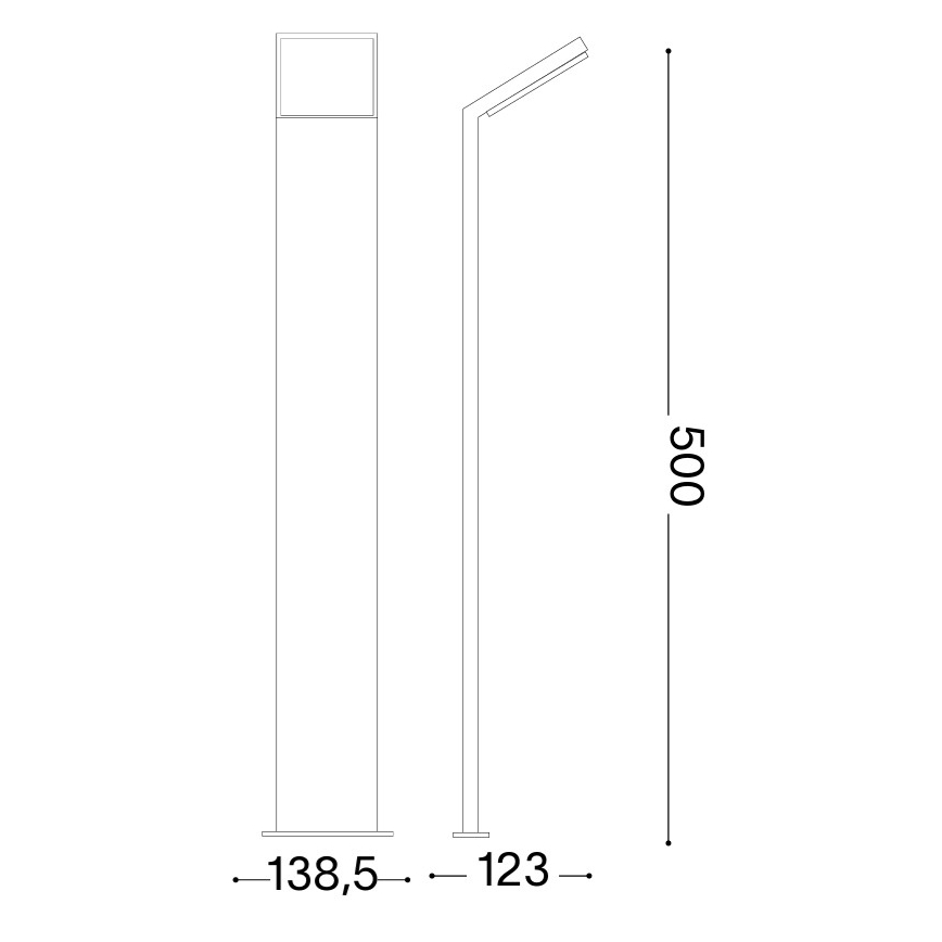 Ideal Lux - Наружный LED-светильник STYLE LED/8,5W/230V 3000K 50 cm CRI 90 IP54 коричневый