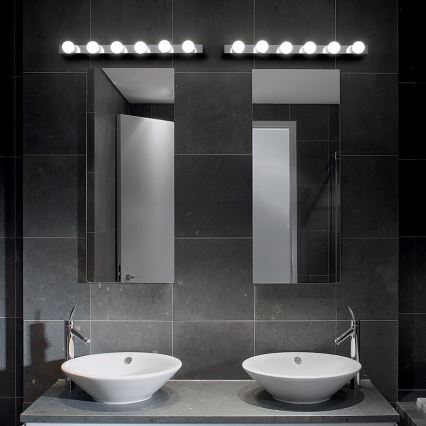 Ideal Lux - Настенный светильник PRIVE 6xE14/40W/230V блестящий хром