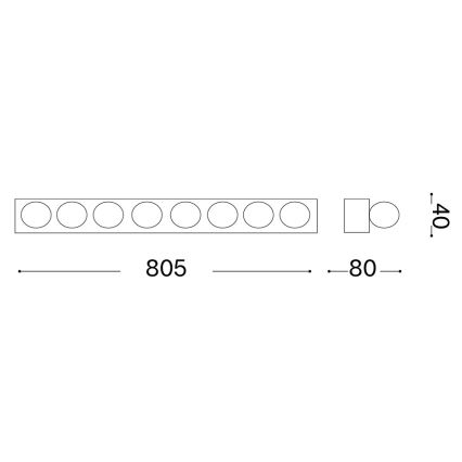 Ideal Lux - Настенный светильник PRIVE 8xE14/40W/230V блестящий хром