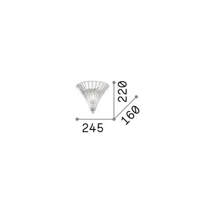 Ideal Lux - Настенный светильник SANTA 1xE14/40W/230V золотой
