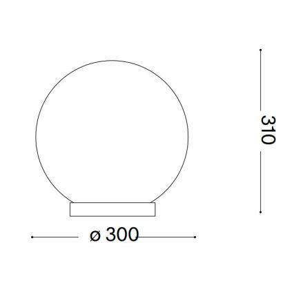 Ideal Lux - Настільна лампа CARTA 1xE27/25W/230V діаметр 30 см білий