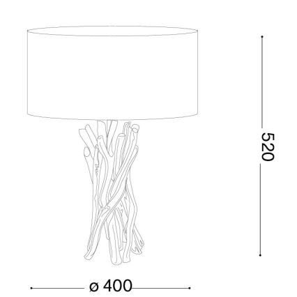 Ideal Lux - Настільна лампа DRIFTWOOD 1xE27/60W/230V гуава