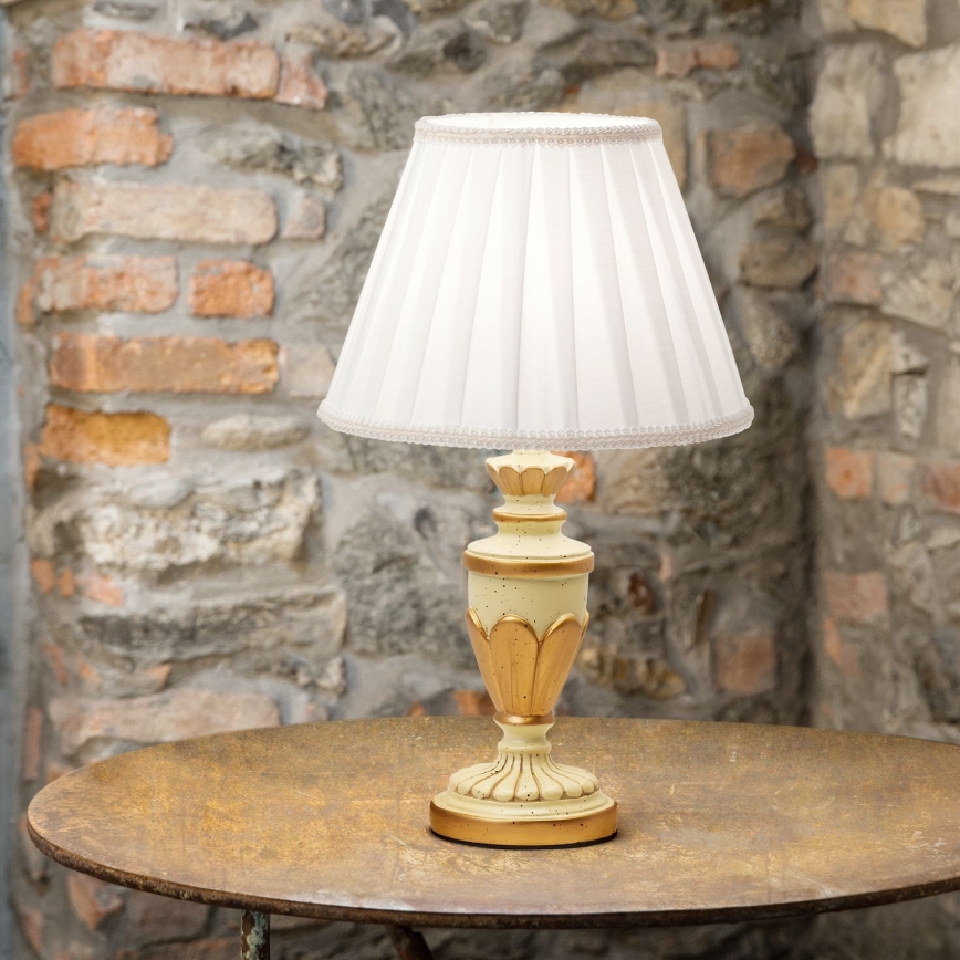 Ideal Lux - Настільна лампа FIRENZE 1xE14/40W/230V білий/золотий