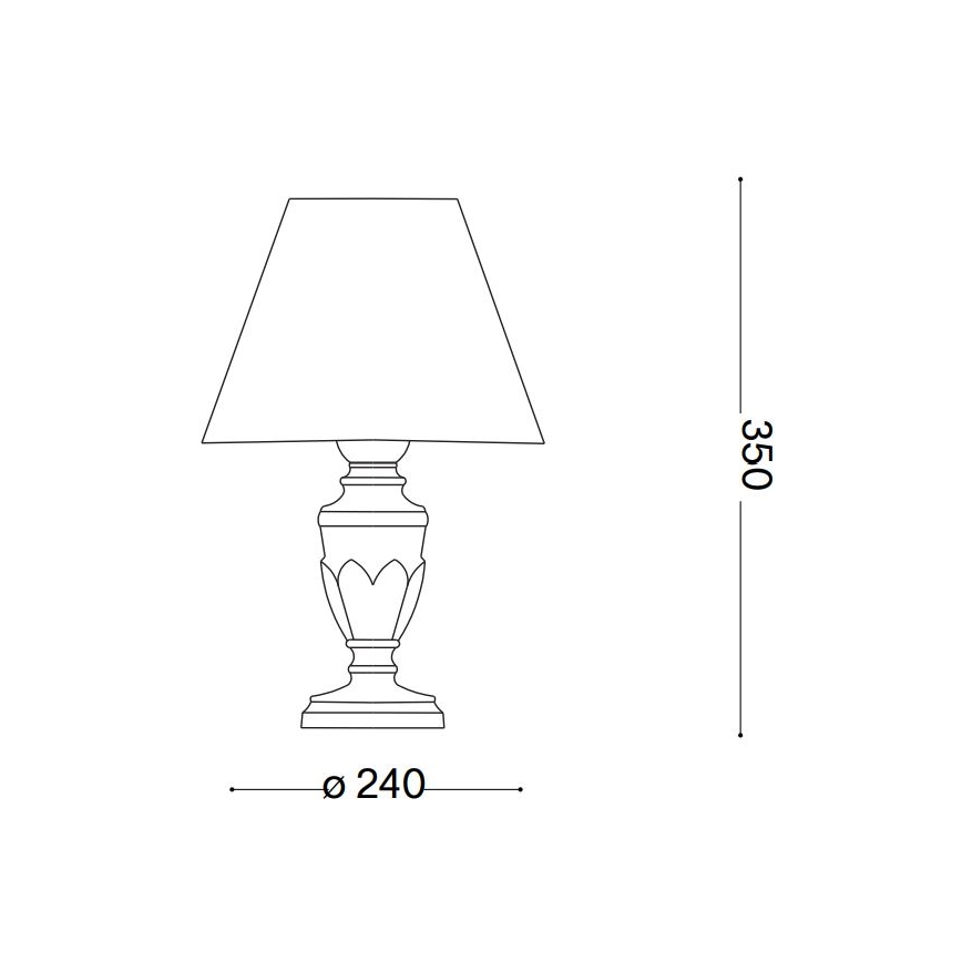 Ideal Lux - Настільна лампа FIRENZE 1xE14/40W/230V білий/золотий