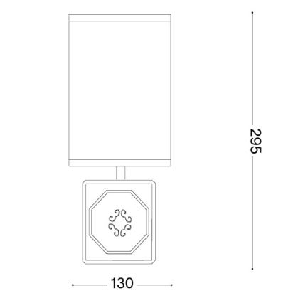 Ideal Lux - Настільна лампа KALI 1xE14/40W/230V біла/сіра