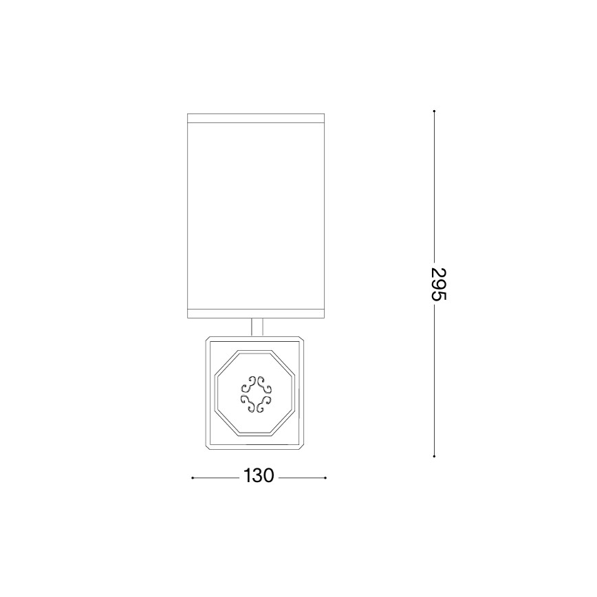 Ideal Lux - Настільна лампа KALI 1xE14/40W/230V біла/сіра