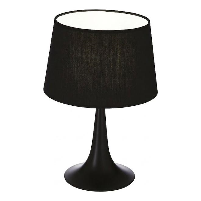 Ideal Lux - настільна лампа LONDON 1xE27/60W/230V чорна