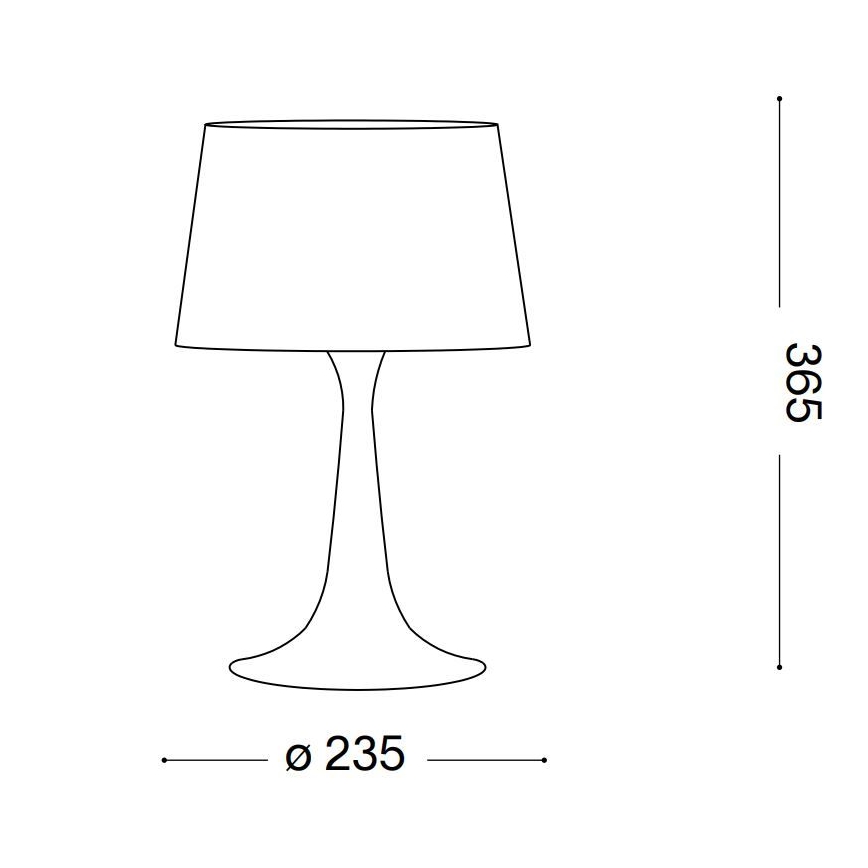 Ideal Lux - Настільна лампа LONDON 1xE27/60W/230V полірований хром