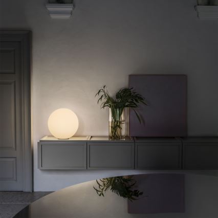 Ideal Lux - Настільна лампа MAPA 1xE27/42W/230V діаметром 30 см біла