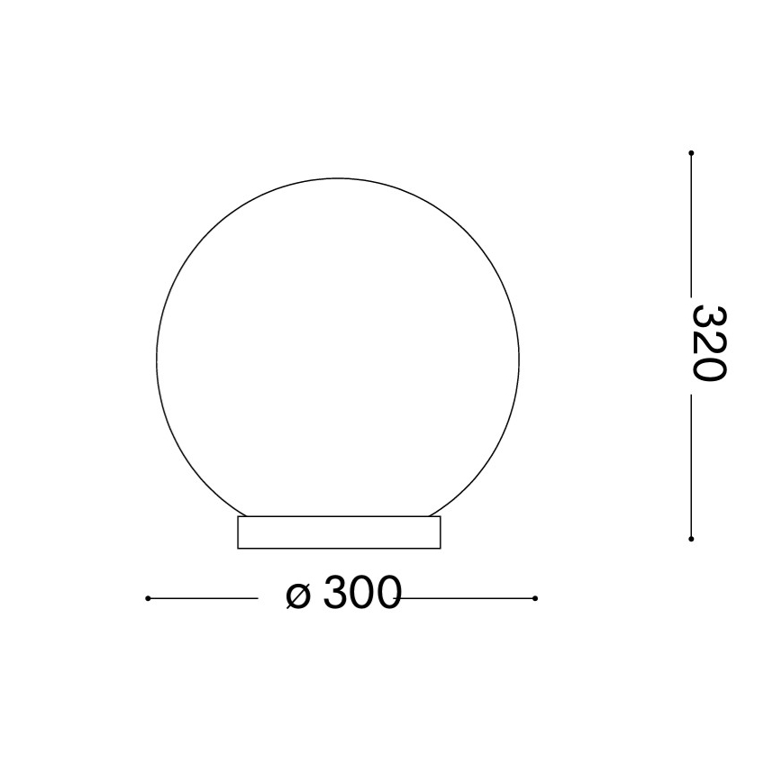 Ideal Lux - Настільна лампа MAPA 1xE27/42W/230V діаметром 30 см біла
