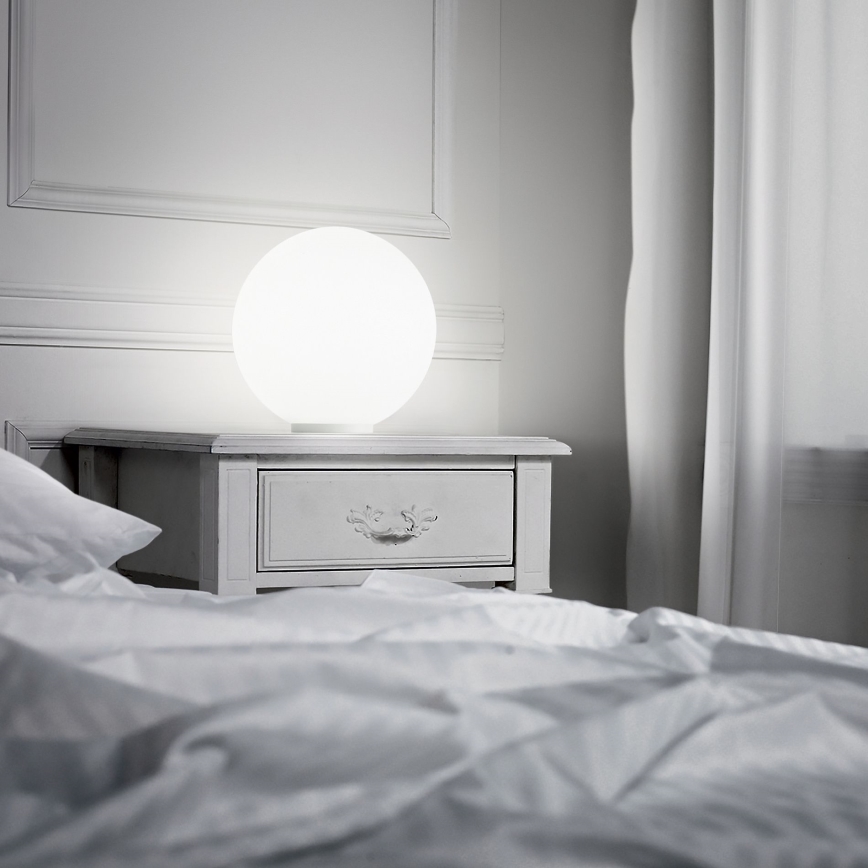 Ideal Lux - Настільна лампа MAPA 1xE27/42W/230V Ø 20 см біла