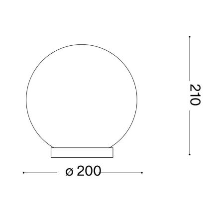 Ideal Lux - Настільна лампа MAPA 1xE27/42W/230V Ø 20 см біла