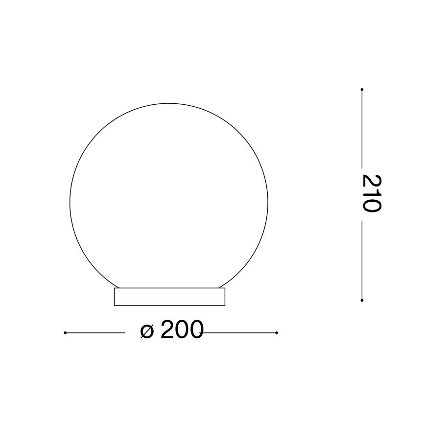 Ideal Lux - Настільна лампа MAPA 1xE27/42W/230V Ø 20 см біла