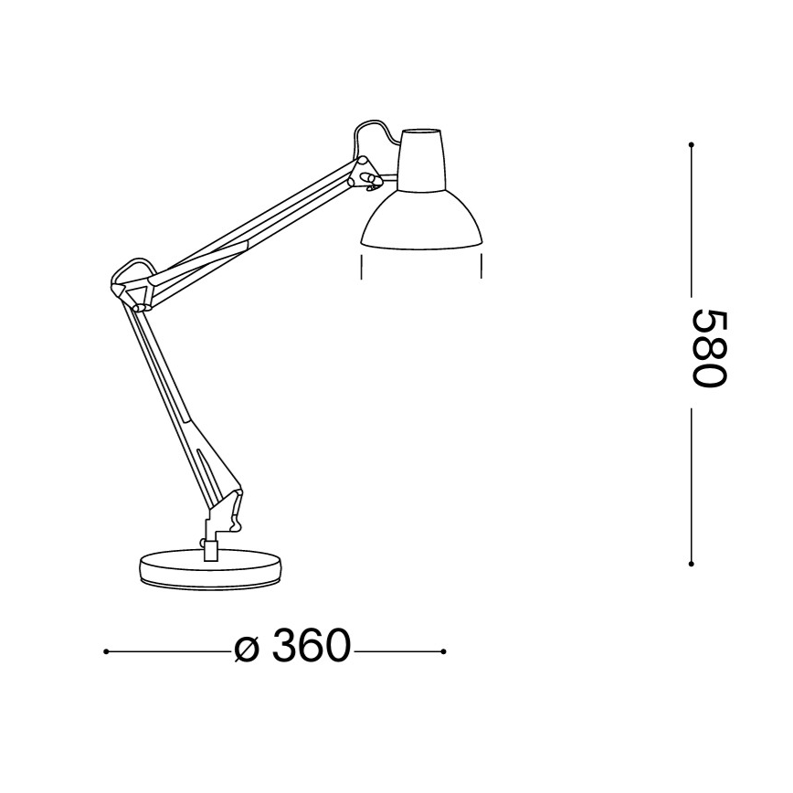 Ideal Lux - Настільна лампа WALLY 1xE27/42W/230V чорна/мідна