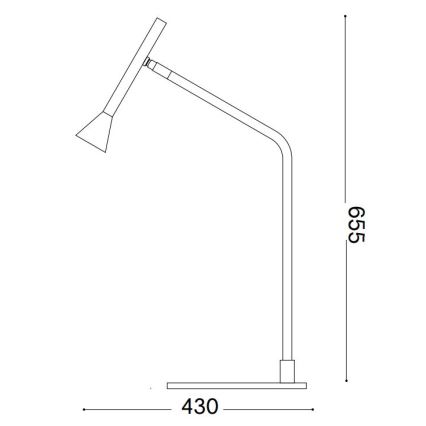 Ideal Lux - Сенсорна настільна LED лампа з регулюванням яскравості DIESIS LED/6,5W/230V CRI 90 чорний