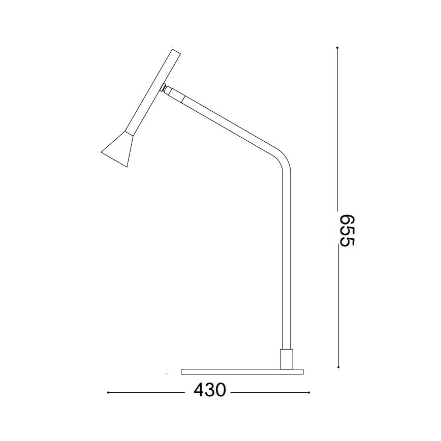 Ideal Lux - Сенсорна настільна LED лампа з регулюванням яскравості DIESIS LED/6,5W/230V CRI 90 чорний