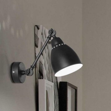 Ideal Lux - Настінна лампа 1xE27/60W/230V чорний