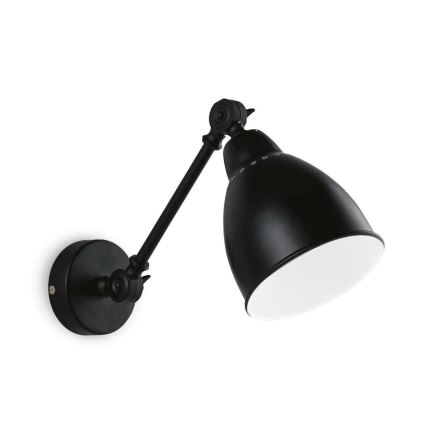 Ideal Lux - Настінна лампа 1xE27/60W/230V чорний